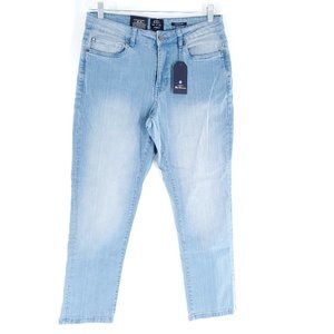 Ben Sherman Women Jean Cotton Straight Fit Stretch High Rise Blue Size 32x30 NWT